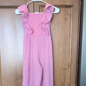 Knitworks Pink Ruffle Kids Jumpsuit